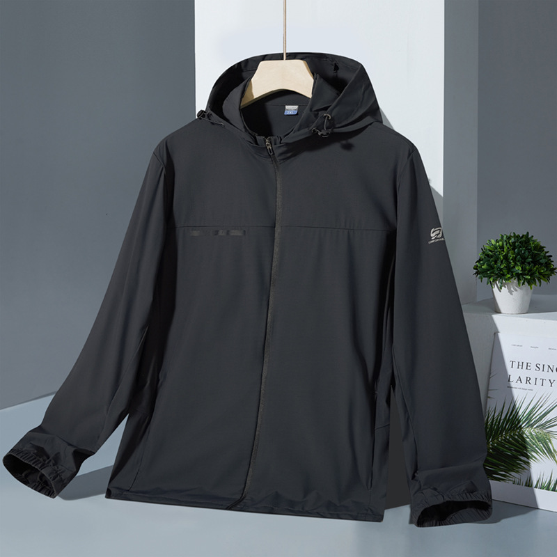 Ddmyoutdoor New Outdoor Sun Protection Clothing For Men Made Of Raw Silk And Ice Silk Women Standing Collar Detachable Hat Outerwear Sports Jogging Su