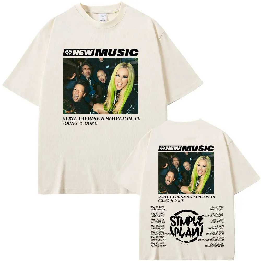 Avril Lavigne - Young Dumb T-Shirt Funko Pop Harajuku Gothic Tee-shirt Short Sleeve Women/men Casual T-shirt Round Neck Tees W250607
