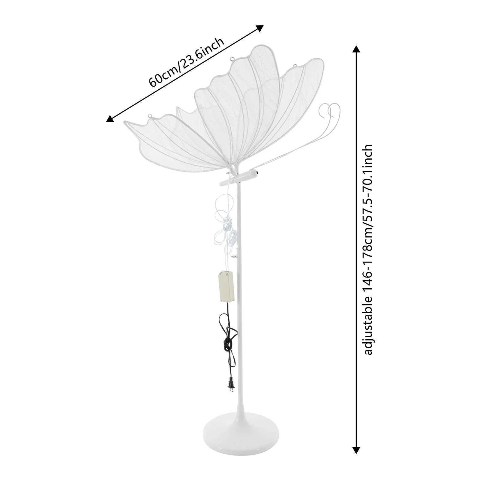 2PCS Wedding Butterfly Floor Lamp LED Butterfly Wings Decor Wedding Creative Butterfly Hanging Decoration Props W250607