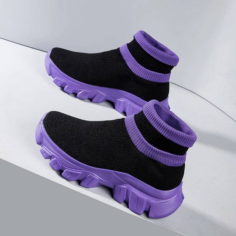 Ddmyoutdoor Women Men Brand Comfortable Sock Non Slip Couple Ankle Boots Thick Soled Tenis Shoes Unisex Casual Sneakers Outdoor Shoes
