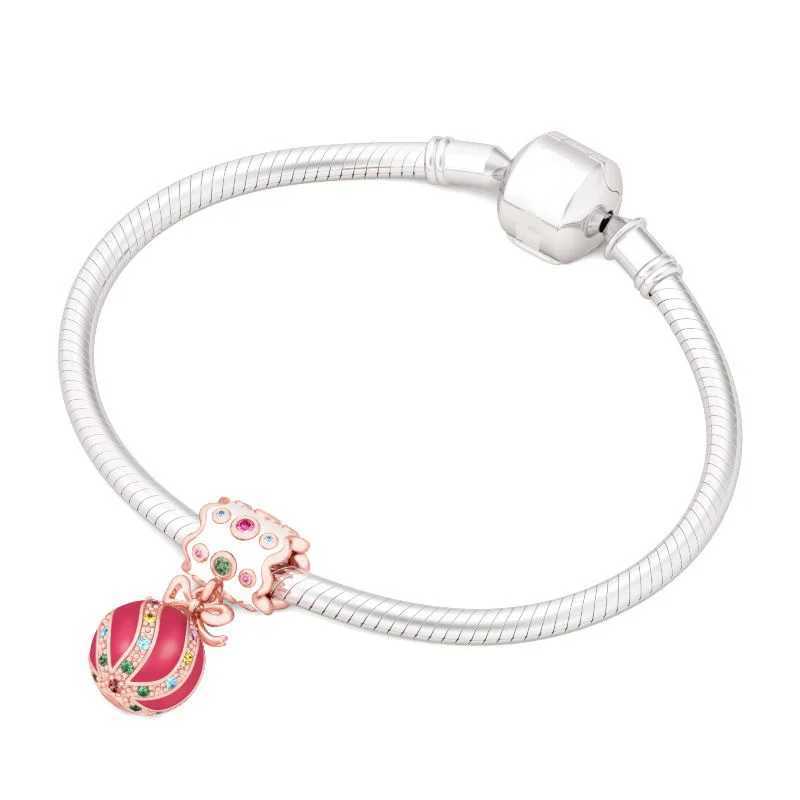New Original Accories Pendant Chain Dangle 18K Rose Gold Plated Bead Charms Silver 925 Fit Bracelet Women DIY Jewelry Gifts XJ250607