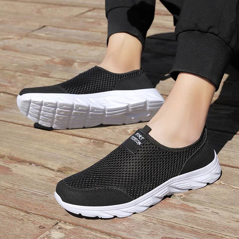 Ddmyoutdoor Summer High Quality Running Mesh Soft Sole Tenis Masculino Sneakers Fashion Outdoor Walking Breathable Flat Shoes Large Size Outdoor Shoes