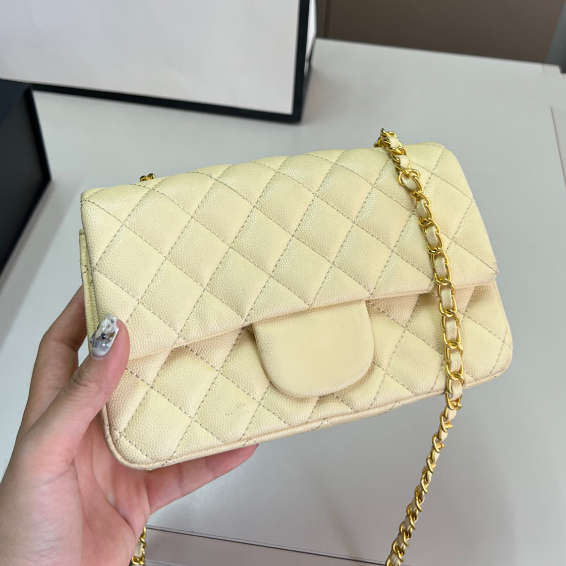 Designer Bag Crossbody Leather Handbags For Women Shoulder Purse Synthetic Leather Caviar Cowhide Classic Flap With Gold Chain Small Purse Handbag Designer Bag