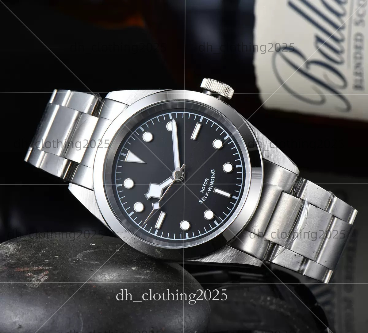 Tudorx Watch Designer Watch Men's Automatic Mechanical Ceramic Watch All Stainless Steel Sliding Buckleswimming Watch Sapphire Luminous 153