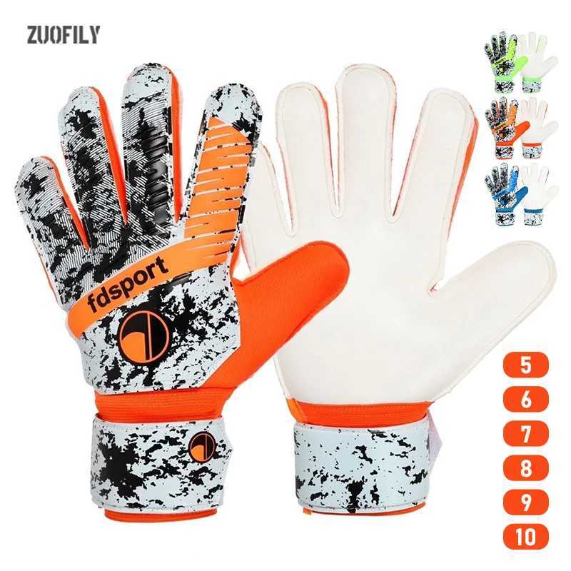 Childs Soccer Goalkeeper Gloves Teens Latex Thickened Protection Goalkeeper Gloves Football Goalie Non-slip Gloves for Training XJ250606