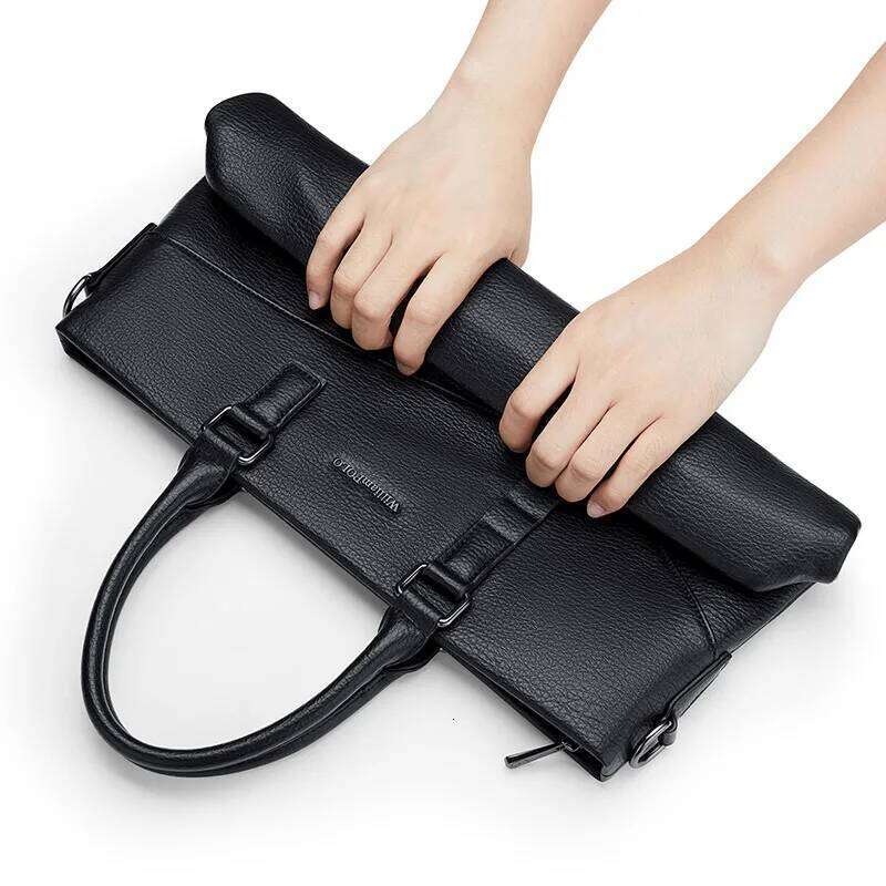 OLOEY Men's Casual Briefcase Large Capacity Fashion One Shoulder Computer Bag Multi functional Commuter Backpack