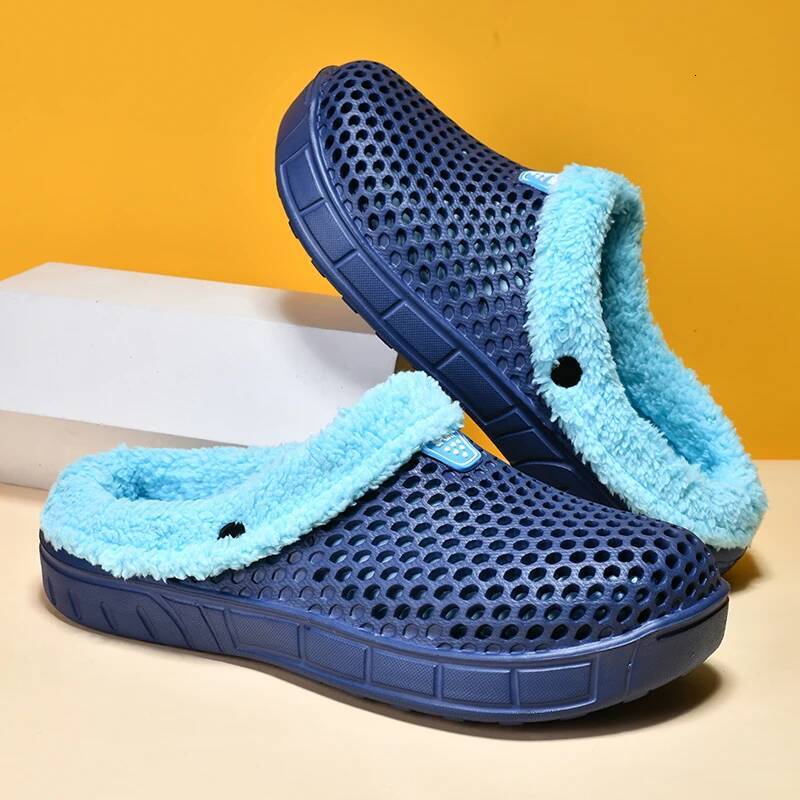 Ddmyoutdoor MAEDEF Men Winter Slipper Warm Plush Women Shoe Soft Couple Indoor Home Slides Anti Slip Faux Fur Solid House Casual Man Sandals Beach Sho