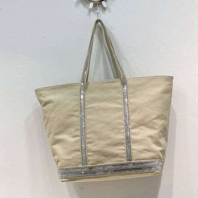 2023 New Women Brand Designer Handbag Korean Version Fashion Rhineston Large Capacity Tote Contrast Color Retro Shoulder Bag