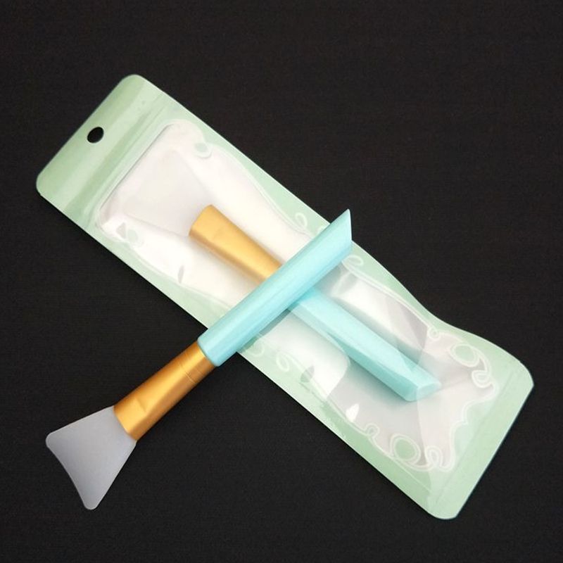 silicone mask brush Round handle Silicon face Facial Masks Mud Mixing Brushes 5 colors
