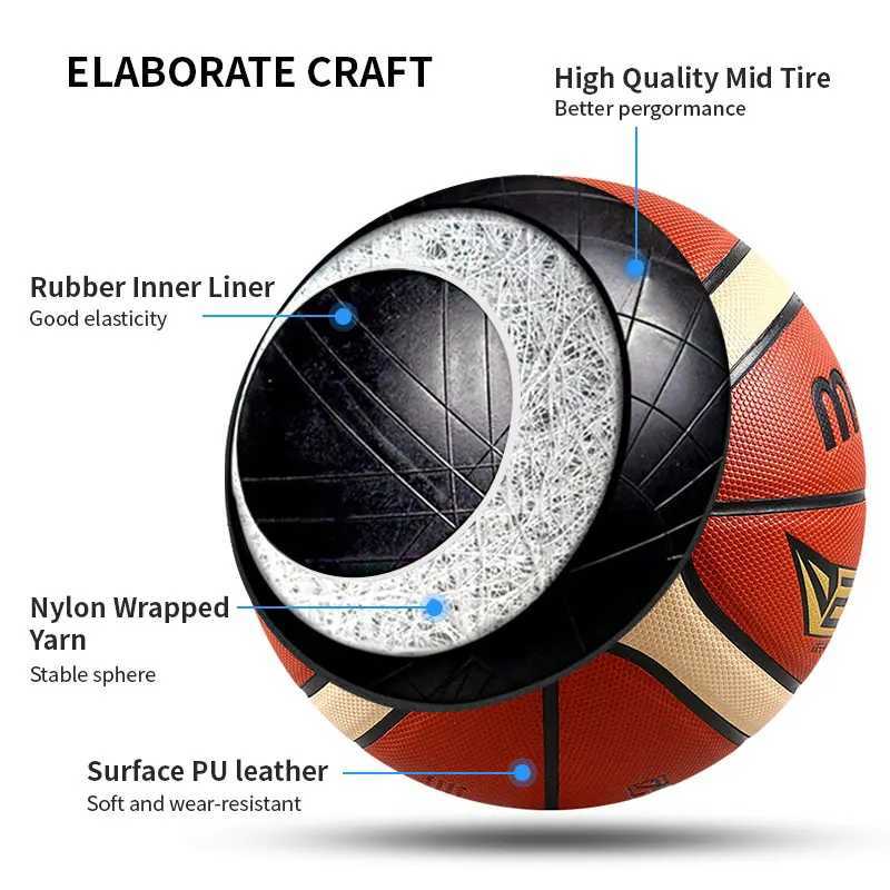 Molten Basketball Official Certification Size 7/6/5 PU Material Competition High Quality Men Women Outdoor Indoor Match Ball XJ250606