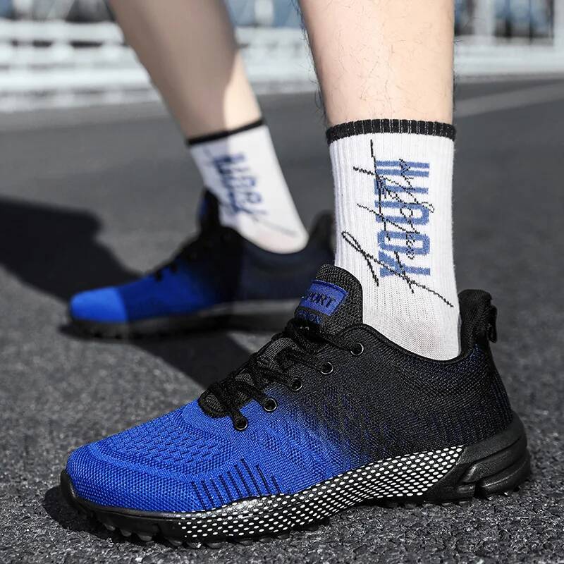 Ddmyoutdoor Hot Sale Cheap Blue Running Man Mesh Breathable Men S Training Sneakers Lightweight Non Slip Sport Shoes Size Outdoor Shoes