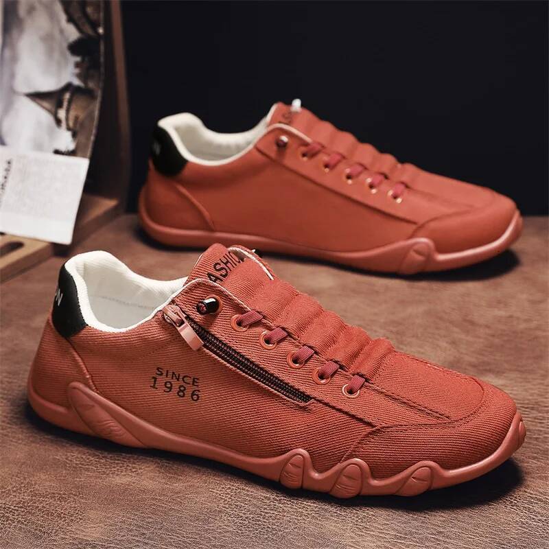 Ddmyoutdoor Canvas Men Spring Designer Sports Soft Sole Breathable Luxurious Trendy Casual Driving Shoes For Lazy People Outdoor Shoes