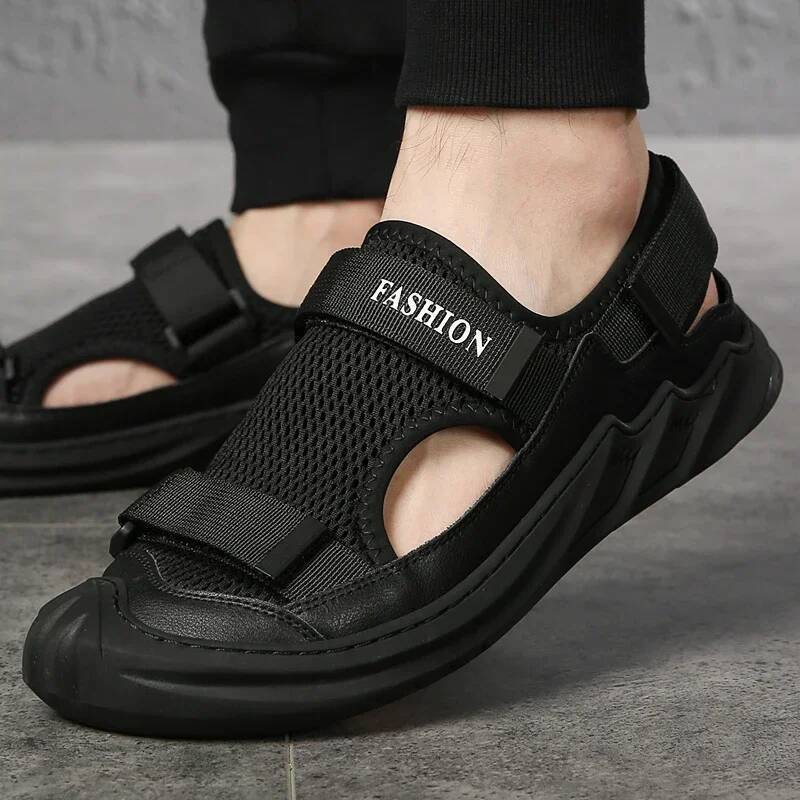 Ddmyoutdoor MAEDEF Men S Sports Sandals Air Mesh Beach Shoes Summer Breathable Non Slip Lightweight Outdoor Slippers For Walking Comfort Outdoor Shoes