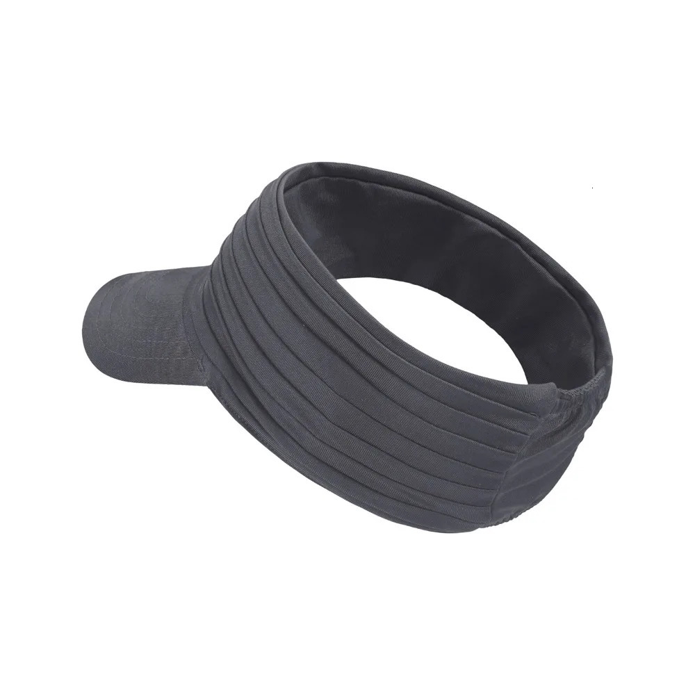 Sun Hat Pleats Summer Beach Hat Empty Top Fashion Wide Brim Visor Hat Outdoor UV Top Empty Sport Duck Tongue Cap 250603