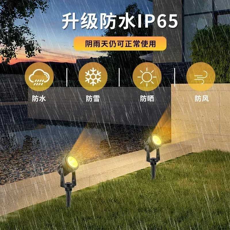 Newest 3000K/6000K/RGB Solar LED Light Outdoor Solar Spotlight Solar Garden Light Outdoor IP65 Waterproof Lawn Lamp Wall Light XJ250606