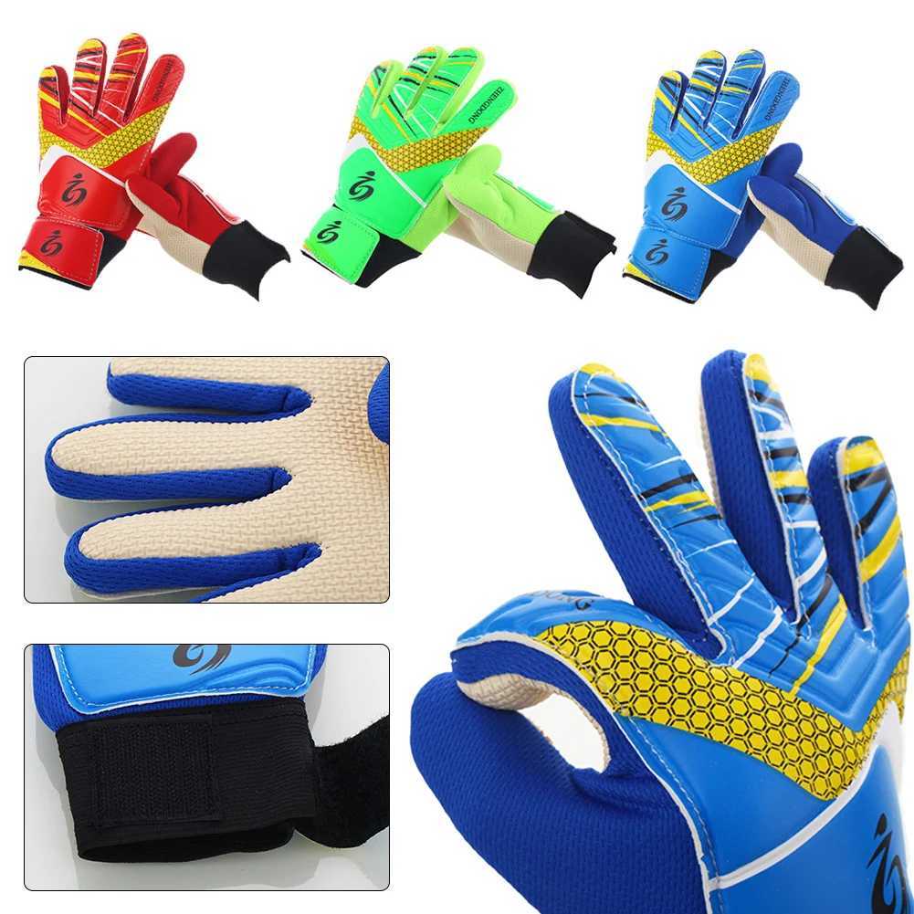 Latex Professional Kids Soccer Goalkeeper Gloves Strong Full Finger Protection Gloves Football Match GlovesXJ250606