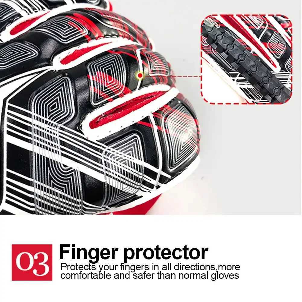 1 Pair Adults Kids Professional Soccer Goalkeeper Gloves Finger Protection Thickened Latex Football Goalkeeper Gloves XJ250606