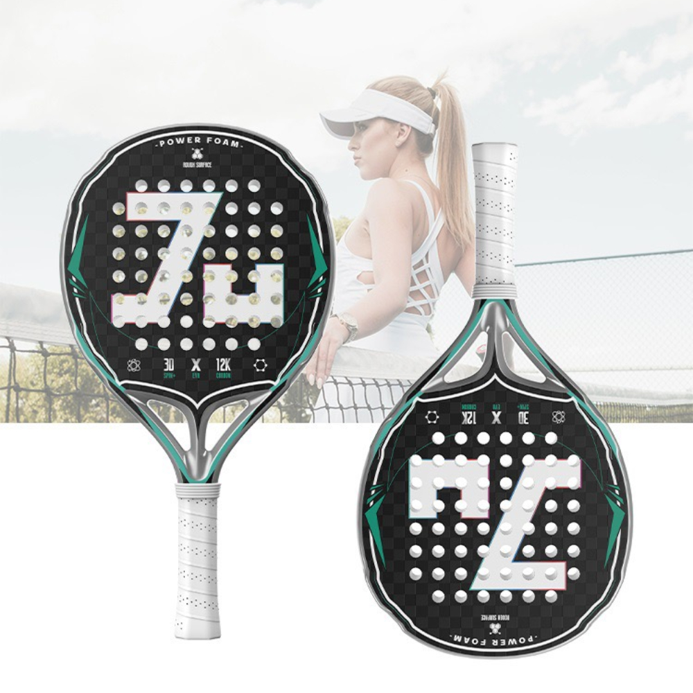 2025 Padel Tennis Racket 12K Carbon Fiber EVA Memory for Beginner High Quality Balance Padel Paddle Round Shape Padel Racquets