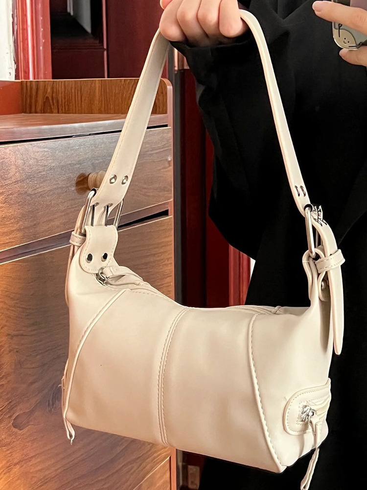 designer Niche Design High-End Motorcycle Bag Y2K Sweet Cool European and American Style Hot Girl Belt Underarm Bag Single Shoulder Crossbody Bag Tren