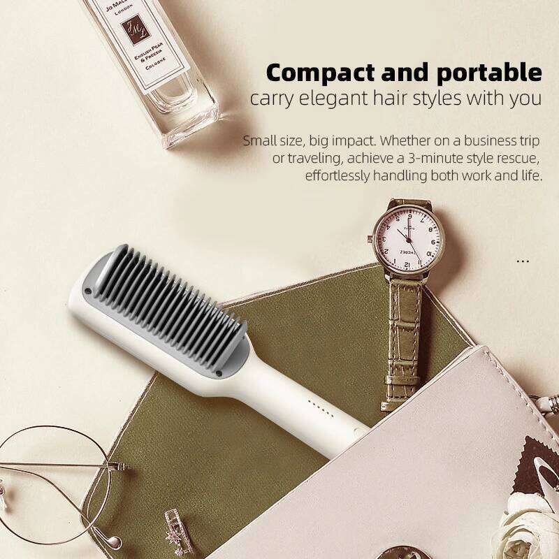 Ggbingo Straightener Electric Hot Heating Comb Professional Mini Ceramic Straightening Brush Hair Styling Tool