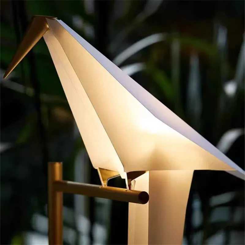 Perch Light Floor Lamp LED Designer Gold Origami Bird Standing Lamps for Living Room Creative Art Deco Safaside Corner Lamp W250607