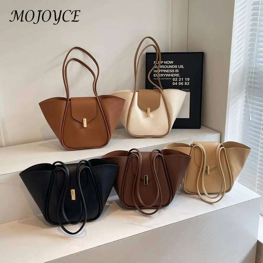 Women Fashion Shoulder Large Capacity Simple Handbag Adjustable Strap Tote Daily Bag For Female