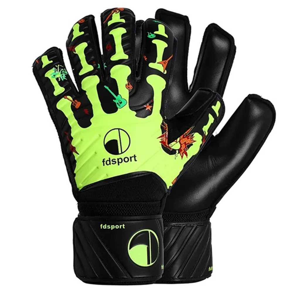 Mens Kids Child Professional Goalkeeper Gloves Finger Protection Thickened Latex Soccer Football Goalie Gloves 5 Finger Save Guard XJ250606