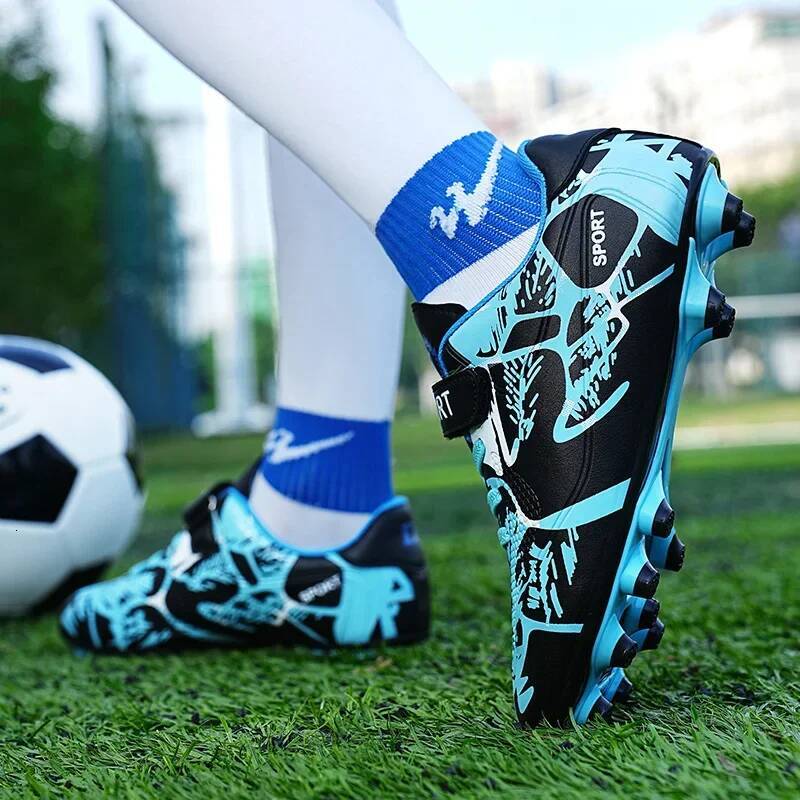 Ddmyoutdoor Outdoor Golden Children S Training AG TF Soccer Cleats Kids Boys Quality Football Boots For Futsal Shoes Outdoor Shoes