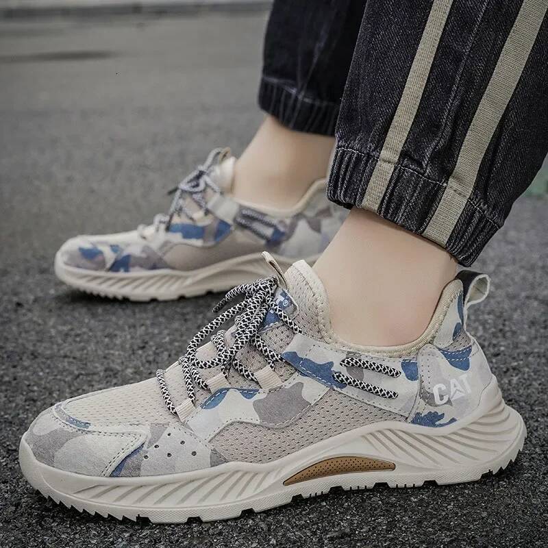 Ddmyoutdoor Men S Lace Up Camouflage Sneakers High Quality Outdoor Non Slip Casual Hiking Lightweight Breathable Walking Running Shoes Outdoor Shoes