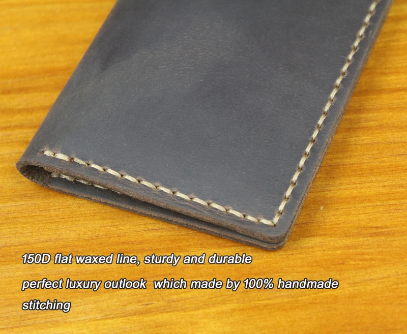 Handmade Genuine Leather Business Card Holder Men Leather Credit Card Case Small Women Card ID Holder Cover Card Wallet 250605