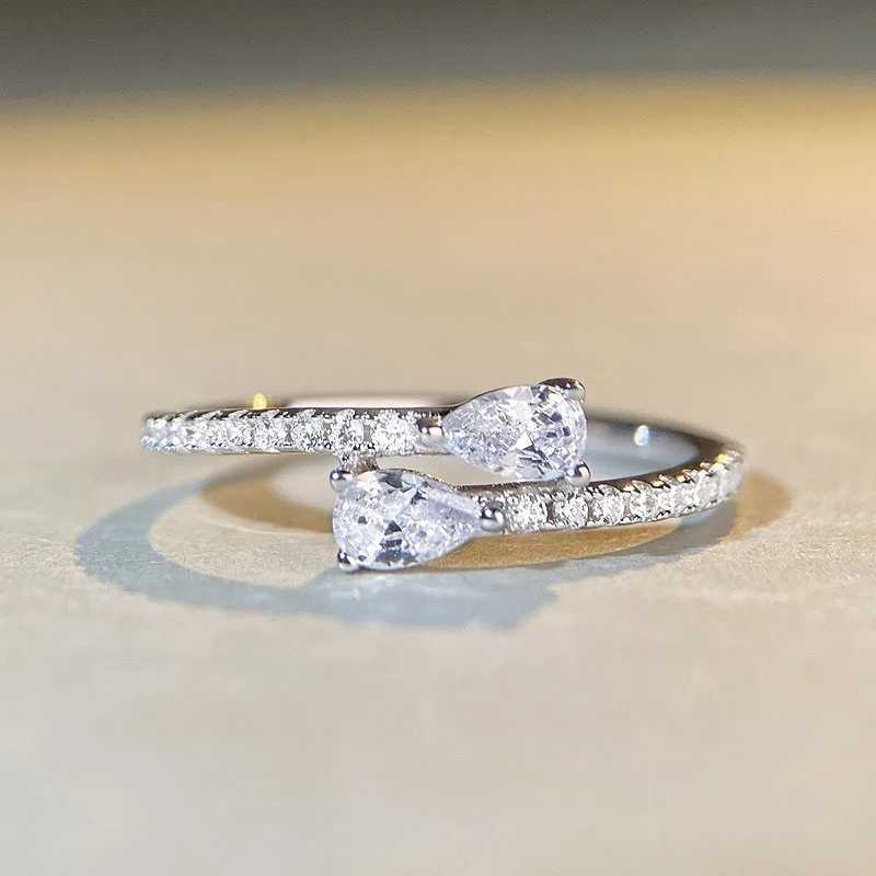 925 Sterling Silver Bright Zirconia Finger Ring Female Accessories Engagement Ceremony Fashion Dainty Chic Jewelry Gifts XJ250606