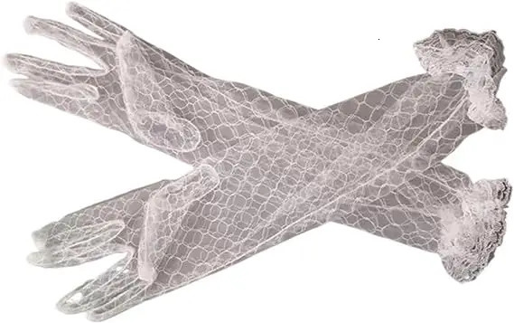 Bride Thin Lace Gloves Wedding Accessories Thin Gauze Long Gloves 250603