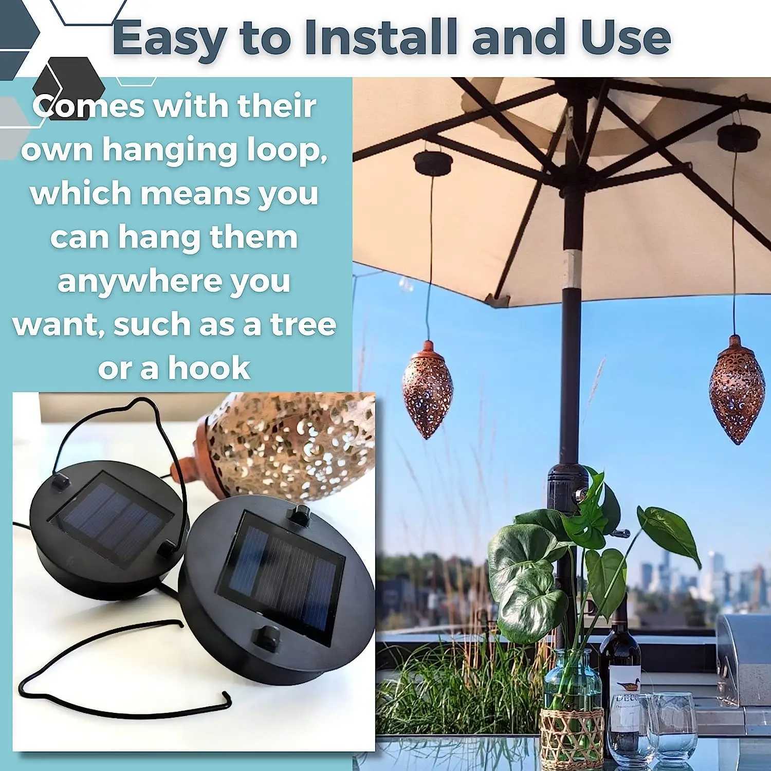 Solar Landscape Light Waterproof Lantern Outdoor Hanging Solar Lanterns for Garden Courtyard Hollow Decorative Projection LampXJ250606