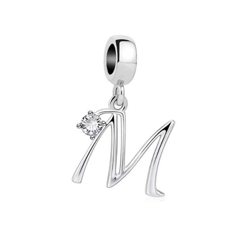 New Arrivals Original English Alphabet A-Z 26 Letter Trinket Dangle Charm Bead Fit 925 Sterling Silver Bracelet DIY Jewelry GiftXJ250607