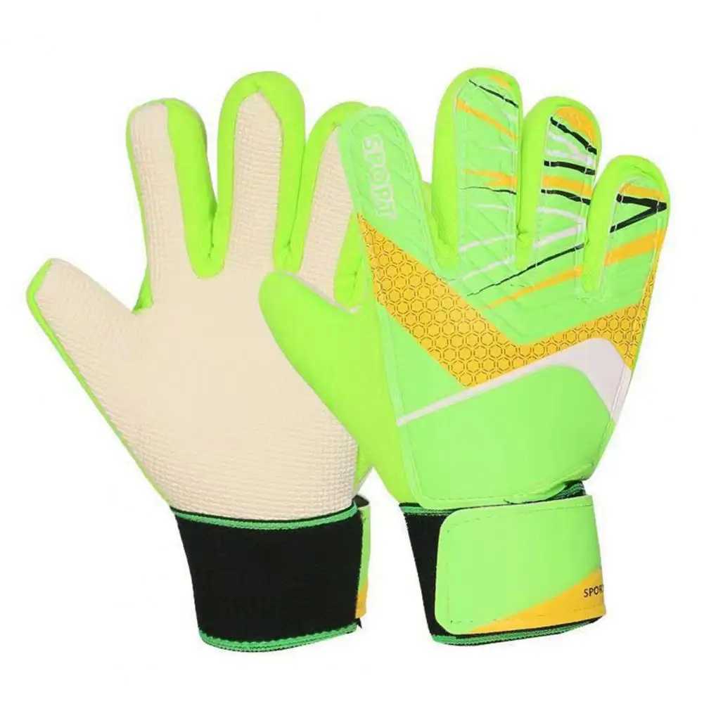 1 Pair Goalkeeper Gloves Breathable Impact Resistant Non-slip Texture Football Training Gloves Goalie Gloves For Kids Soccer Gloves XJ250606