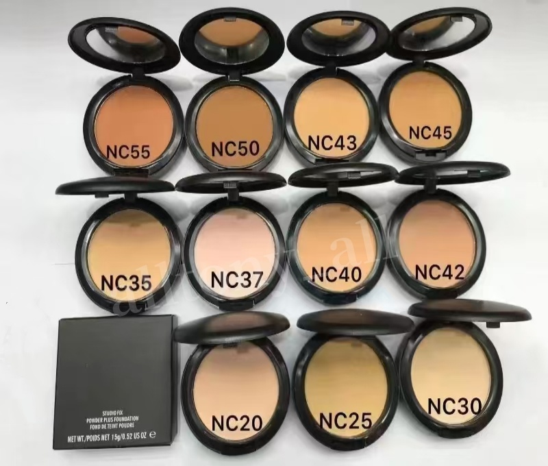 Brand Makeup compress Face powder Plus Foundation Matte Natural Long-lasting Luxury Make Up Facial Powders 15g NC 11 Colors