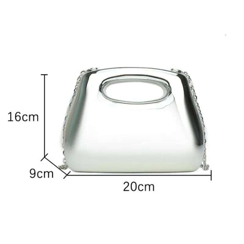 Golden Acrylic Women Hobo Bags Designer Clear Beach Handbags Dinner Party Wedding Round Top Handle Evening Clutch Purse