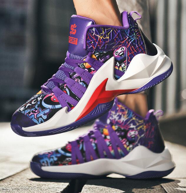 New Mandarin Duck Basketball Sneaker Shoes for Men Low cut Student Sports Blue Ball Shoes Outdoor Cement Floor Boots Women's Breathable Couple Sh