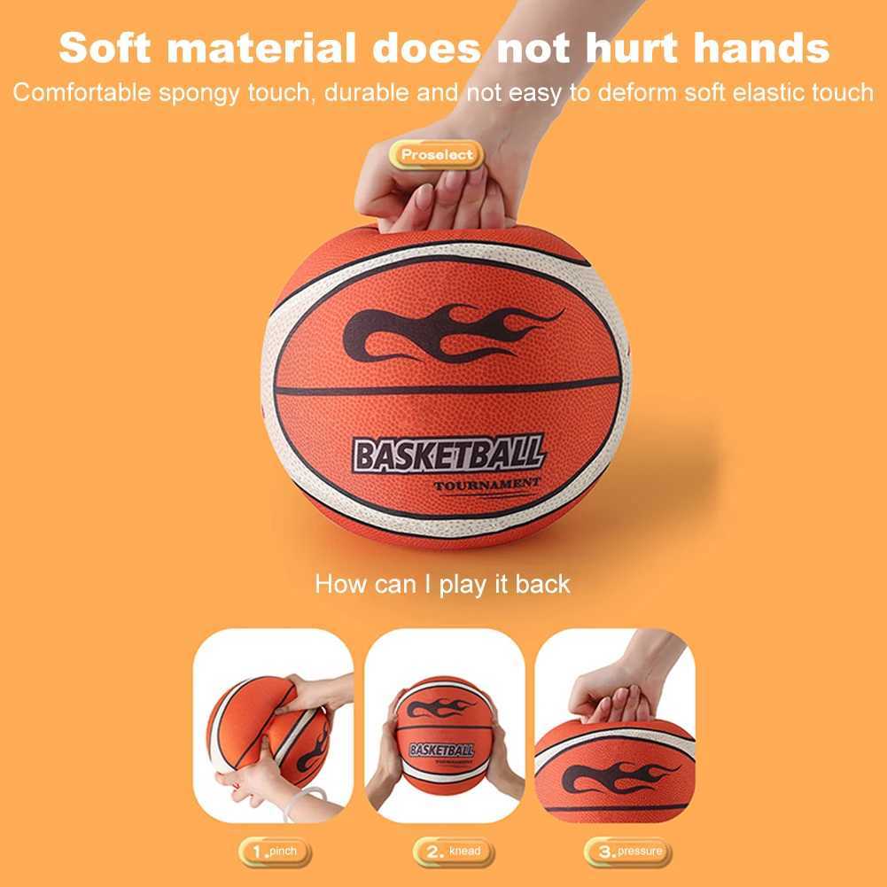 18/21/24cm Silent Basketball Mute Basketball Size 3/5/7 No Noise Basketball Bouncing Easy Grip Silent Ball for Indoor Activities XJ250606