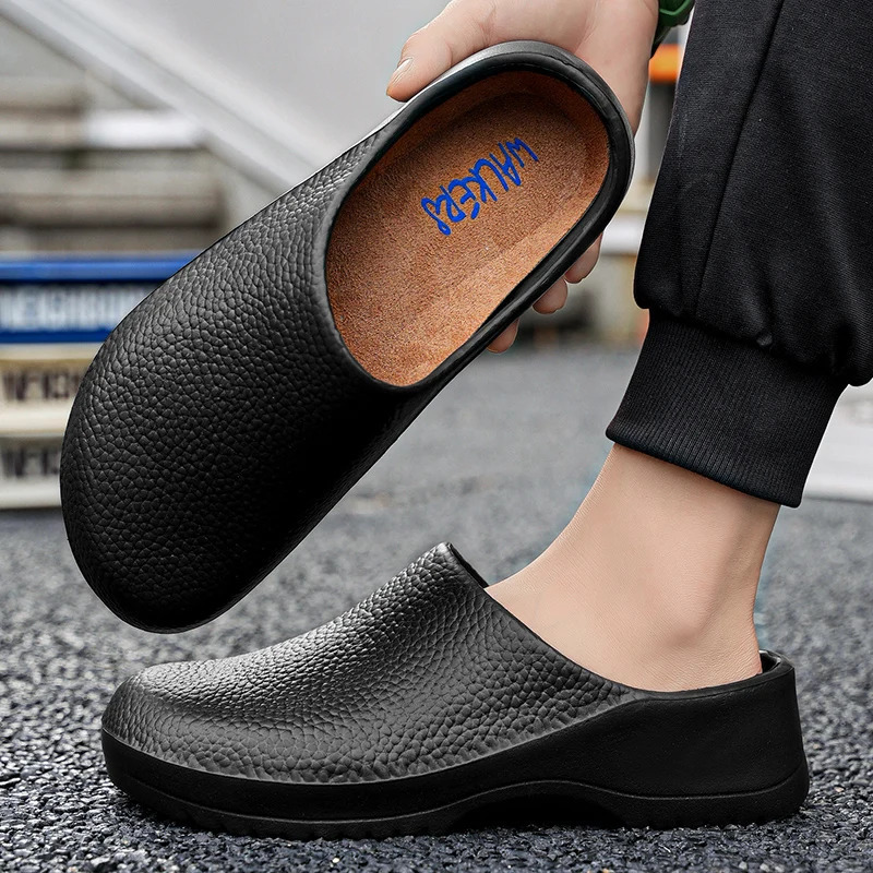 Summer Waterproof Light Comfortable Chef Shoes Suitable for el Restaurants Hospital Kitchen Safety Shoes Non-slip Sandals 250605