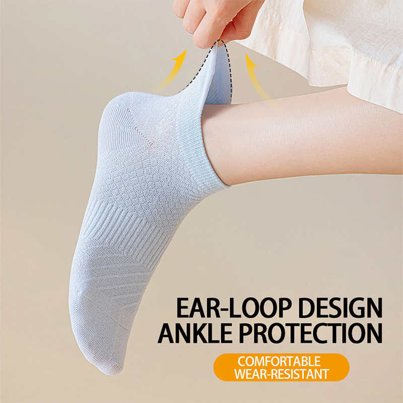 Cotton-Linen Antibacterial Socks Breathable Organic Blend Footwear Accessory with Germ Resistance