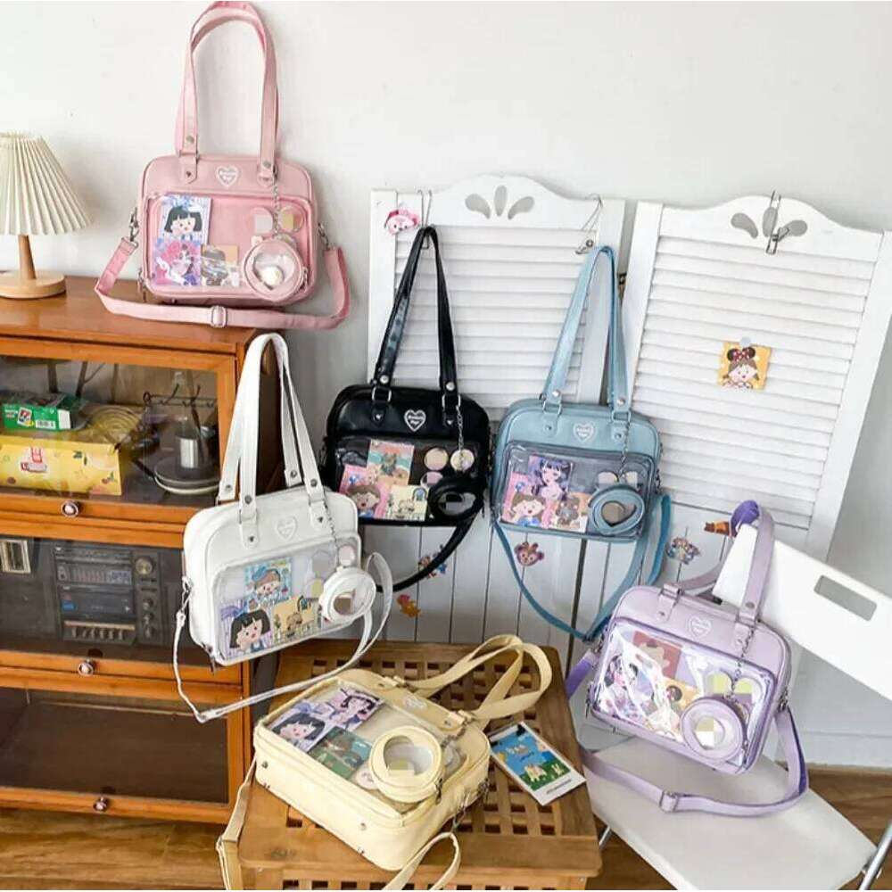 Women Japanese Style Trend Kawaii Candy Color Large Capacity Ita Fashion Student Preppy Shoulder Messenger Crossbody Bag