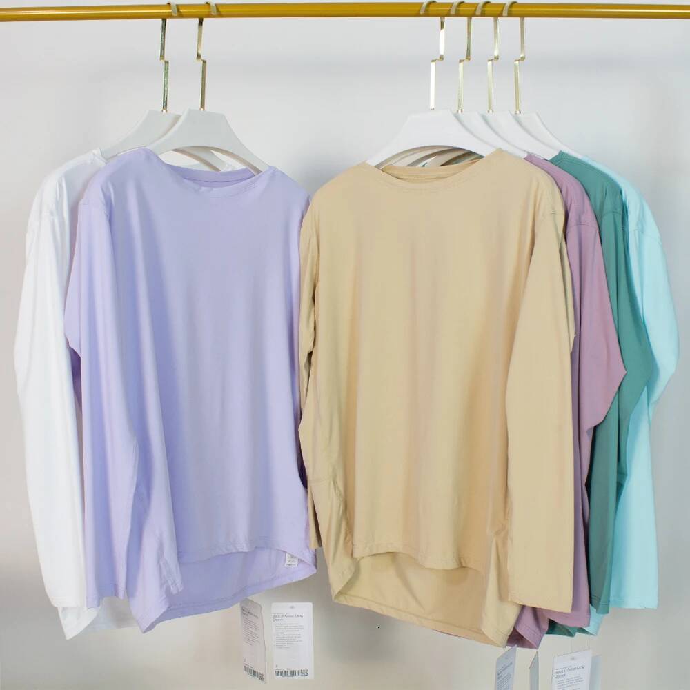 Sunscreen yoga suit for Modal women, light thin ice silk, loose and elastic, fast drying round neck, T sports, fiess, span