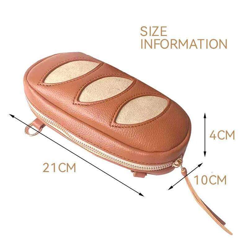 1Pc Creative Bread Design Women Crossbody Funny Cute Shoulder Bags Vintage Trend Cosmetic Bag Small Female Purses