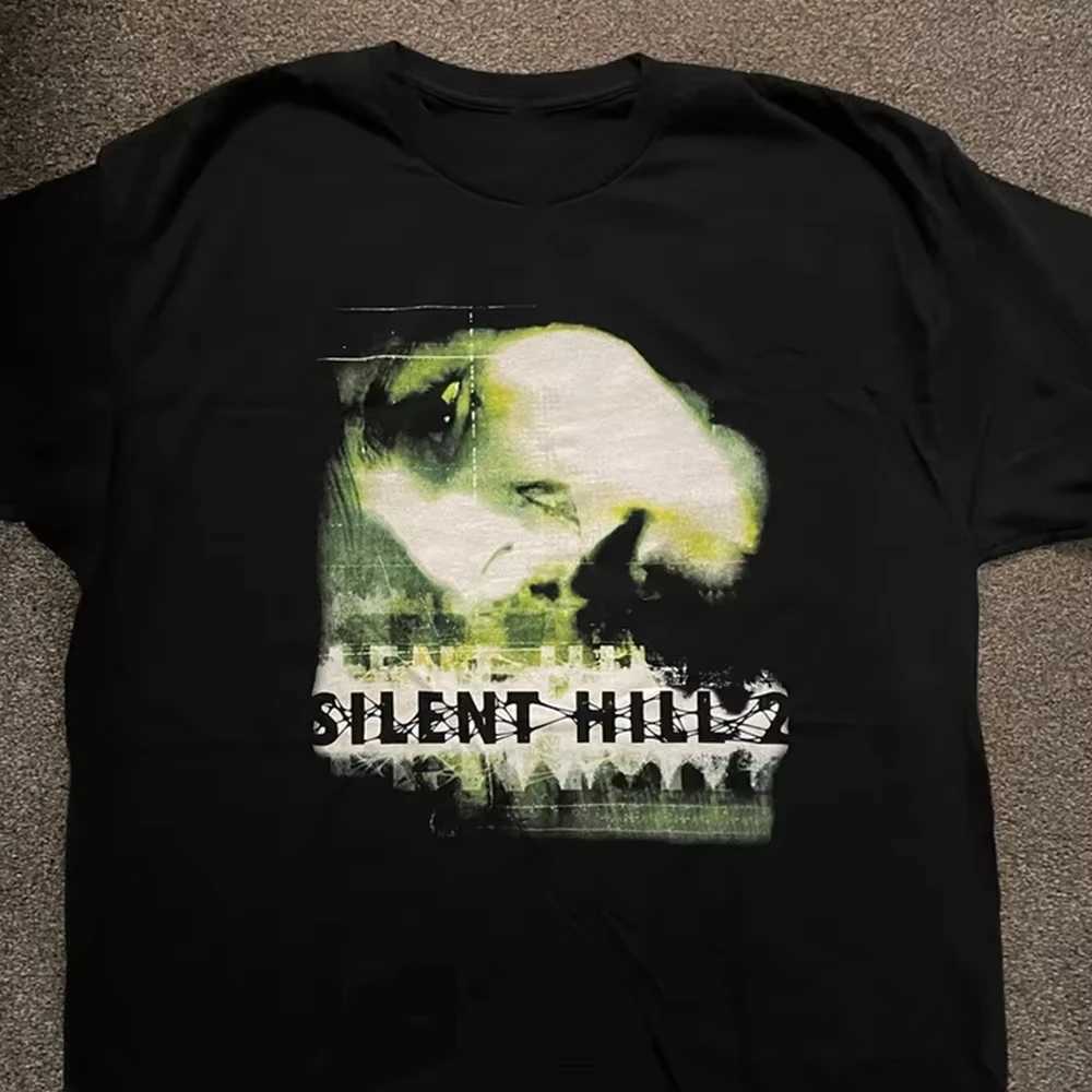 Silent Hill 2 Cotton Printed T-Shirt Horror Tees Men Women Casual Short Sleeve Round Neck Clothing Gothic Retro Oversize T-Shirt W250607