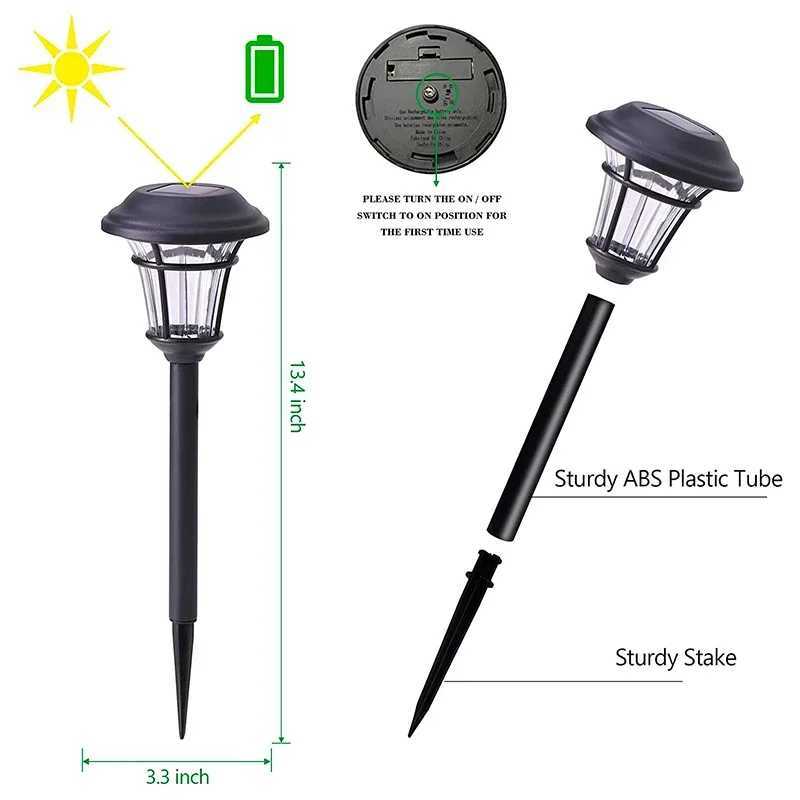 Solar Courtyard LED Ground Light Waterproof Outdoor Garden Decorative Pathway Lights for Patio Lawn Walkway Street XJ250606