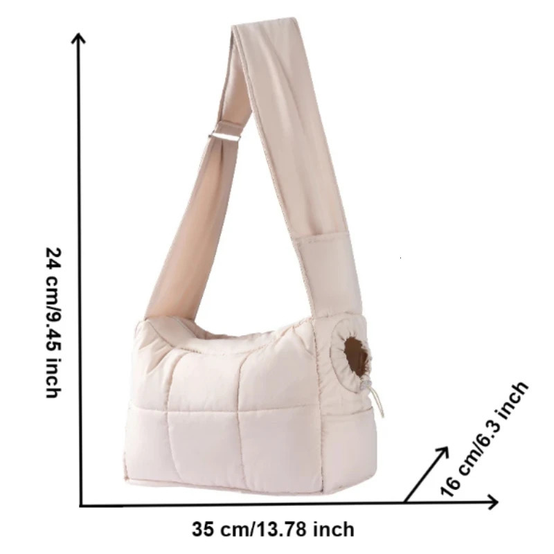 Pet Shoulder Bag Cat Sling Bag Winter Outdoor Puppy Travel Bag Portable Warm Cat Walking 250603