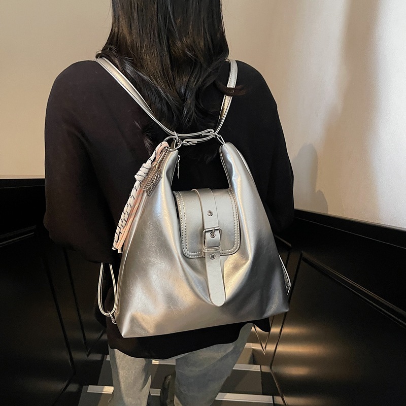 designer Vintage Commuter Tote Bag for Women Large Capacity 2025 New Casual Shoulder Crossbody Multifunctional Fashion Backpack