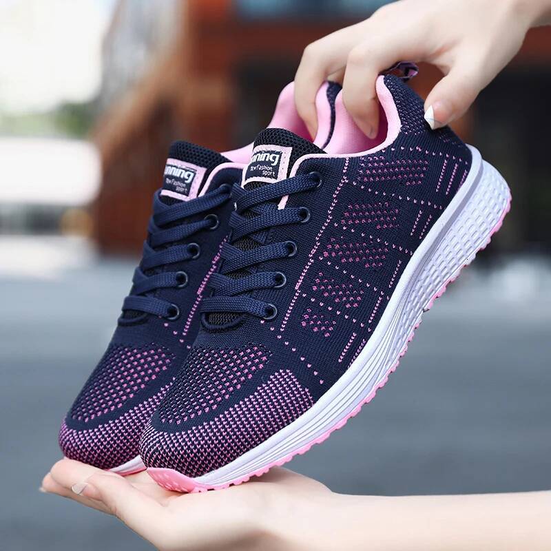 Ddmyoutdoor Ddmyoutdoor MAEDEF Women S Lace Up Mesh Lightweight Breathable Running Shoe Non Slip Athletic Shoes For Gym Work Casual Sneaker Outdoor Ou