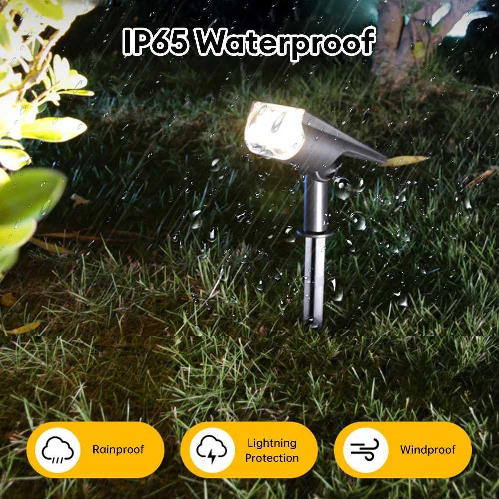 1Pcs Solar Powered 7LED Lamp Adjustable Solar Spotlight In-Ground IP65 Waterproof Landscape Wall Light Outdoor Garden Lighting W250607